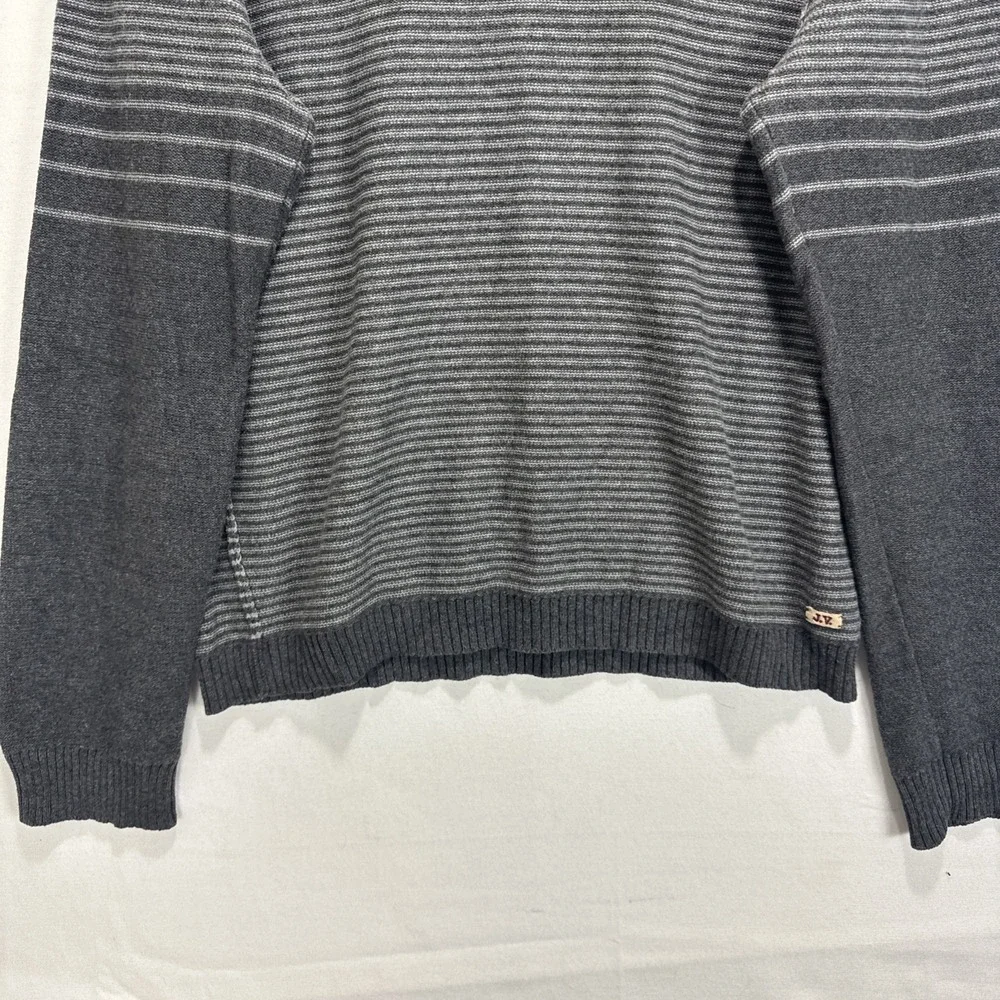 John Varvatos Converse Sweater Mens sz M Gray Merino Wool V Neck Long Sleeve - Picture 4 of 10